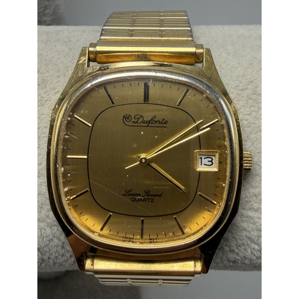 Dufonte Lucien Piccard Mens Watch New Battery 30MM 6.5" Stretch Band